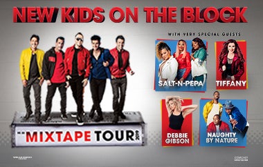 More Info for New Kids On The Block Announce The Mixtape Tour  With Very Special Guests Salt-N-Pepa, Tiffany, Debbie Gibson And Naughty By Nature With A Stop At Wells Fargo Center On June 27, 2019