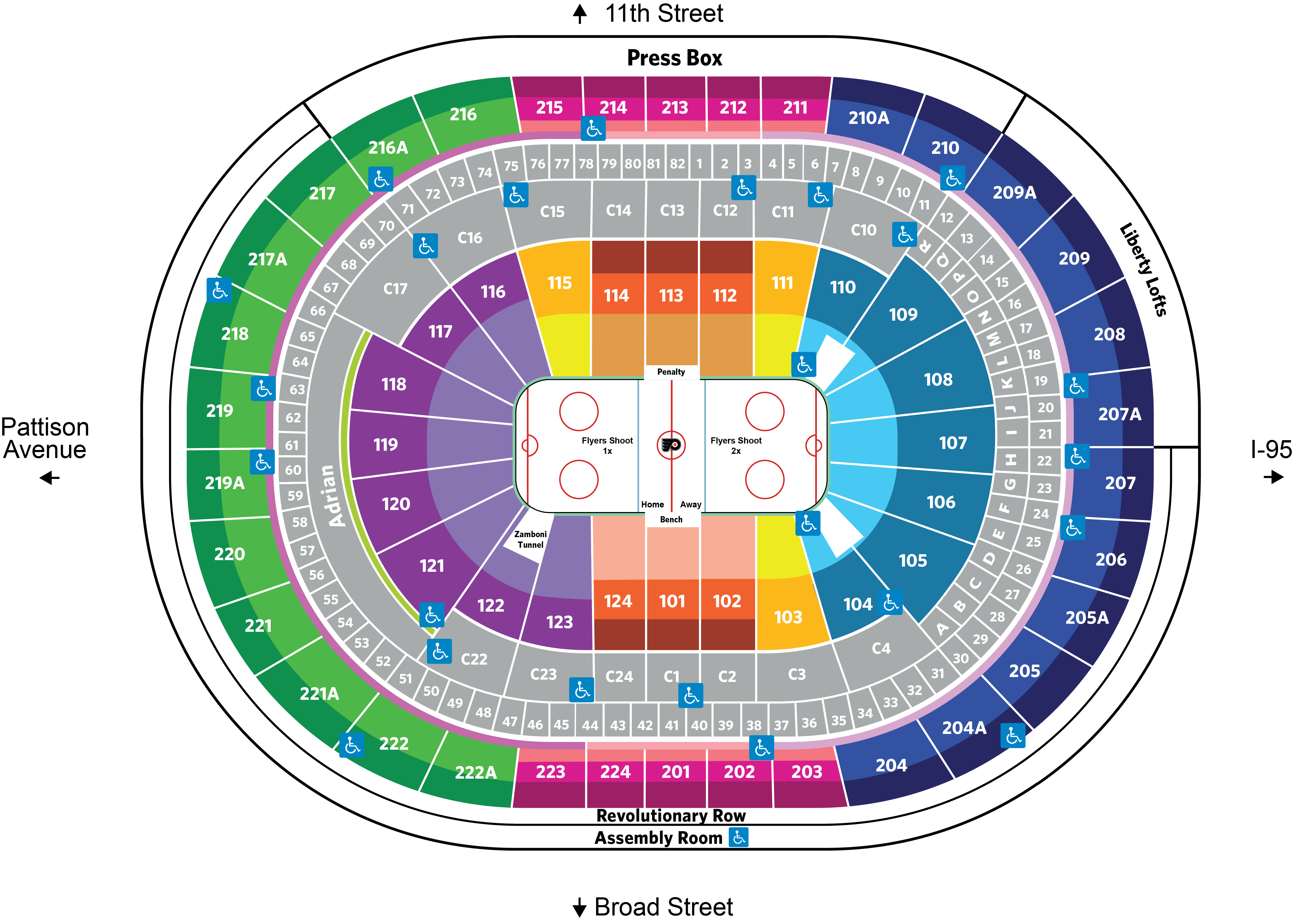 Wachovia Center Interactive Seating Chart