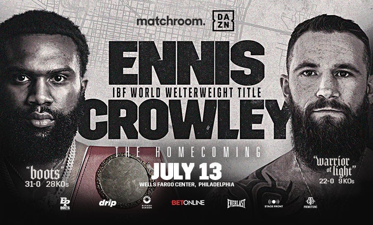 Philly’s Own Jaron ‘Boots’ Ennis To Defend World Champion Status Against Cody Crowley During Epic Battle At Wells Fargo Center On July 13