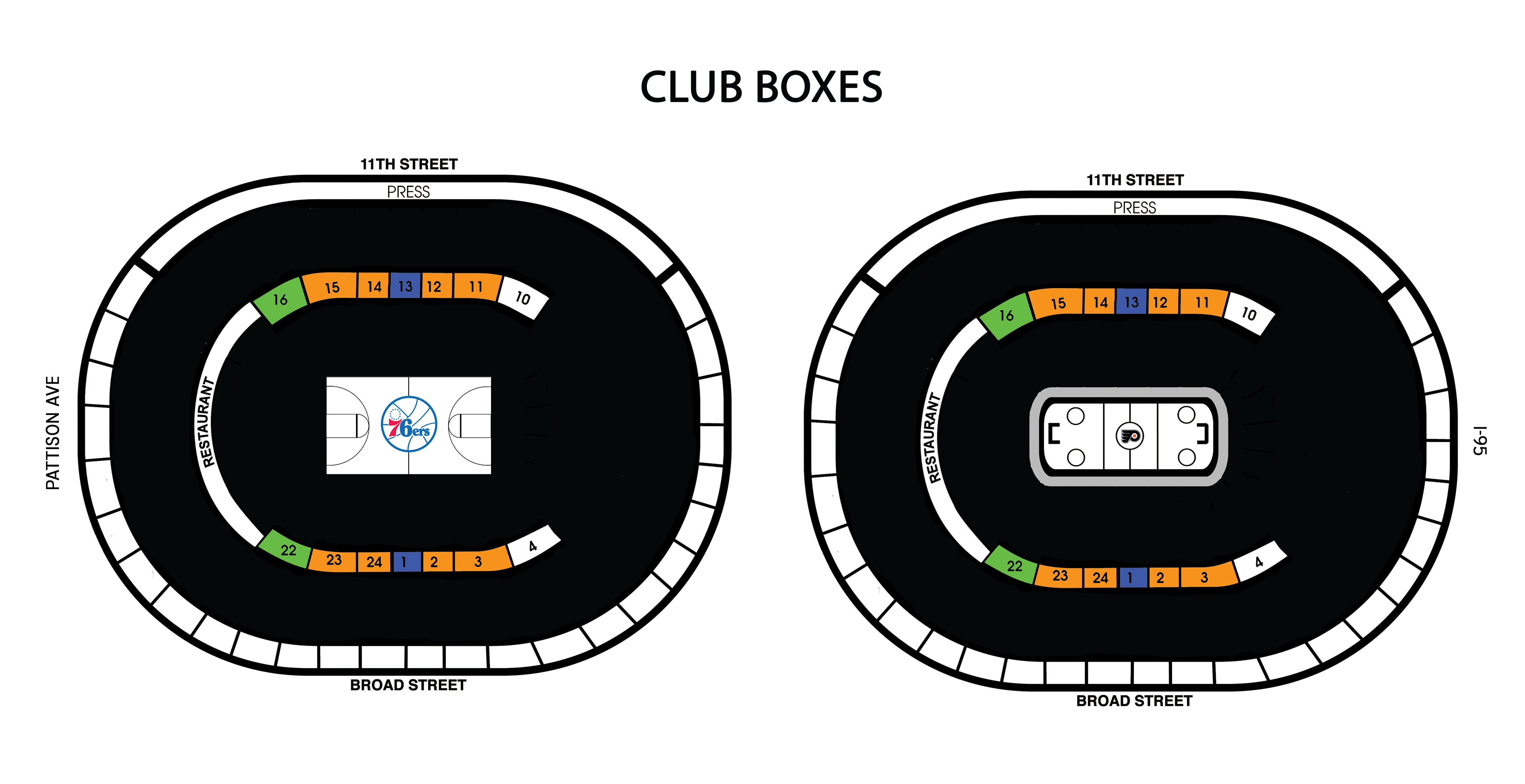 Boxes Seating Chart