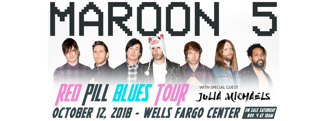 tolv Revival Villain Grammy Award-Winning Band MAROON 5 Bring 'Red Pill Blues Tour' to Wells  Fargo Center on October 12 | Wells Fargo Center
