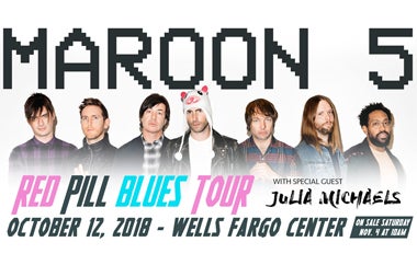More Info for Grammy Award-Winning Band MAROON 5 Bring 'Red Pill Blues Tour' to Wells Fargo Center on October 12