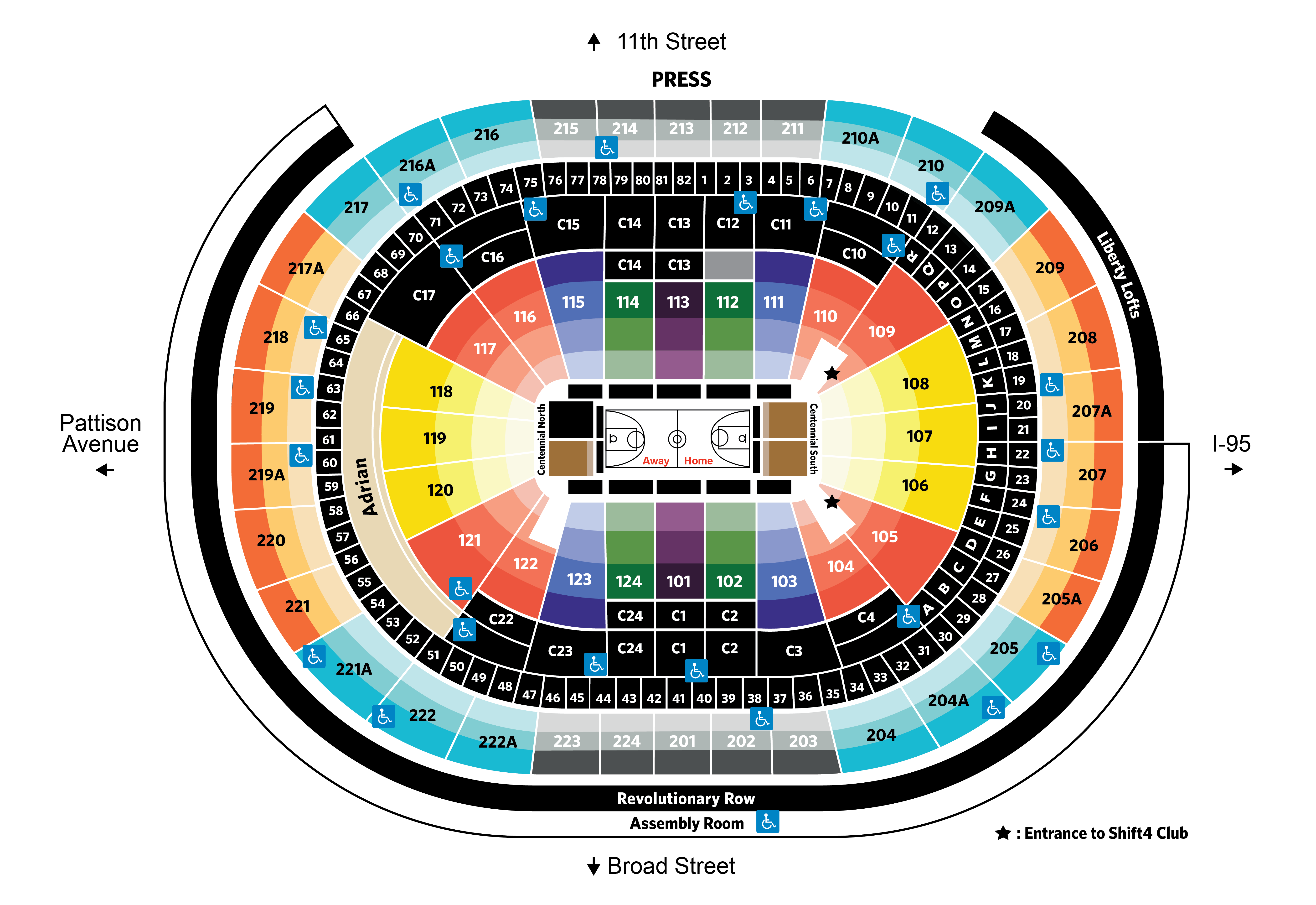 Wachovia Center Interactive Seating Chart