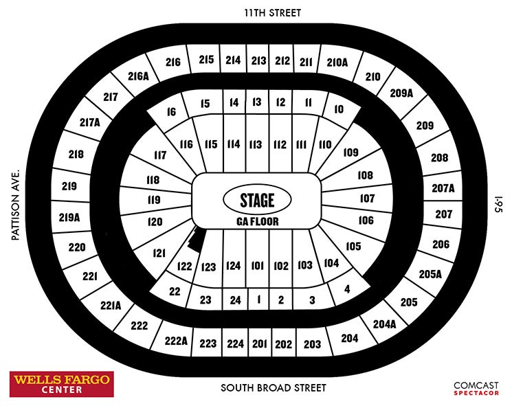 Wachovia Center Interactive Seating Chart