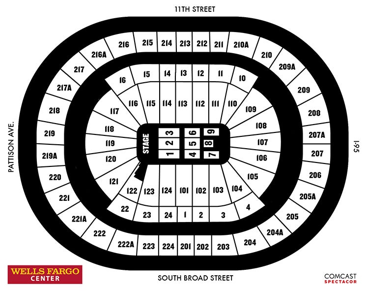 Wells Fargo Center Seating Chart